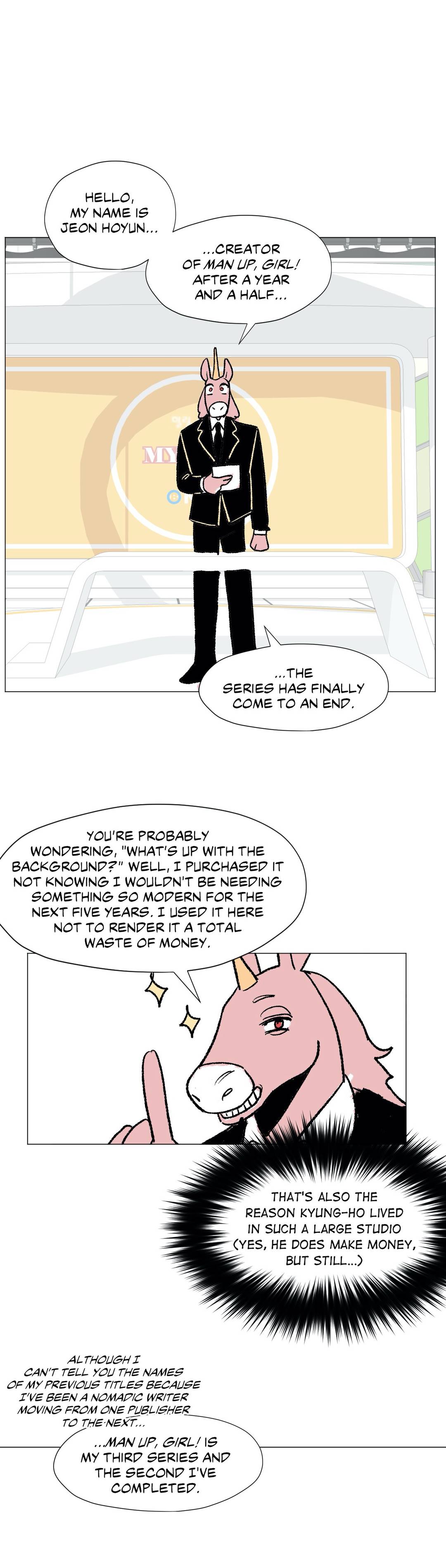 Man Up, Girl! Manhwa - Epilogue - Creator's Note Page 0