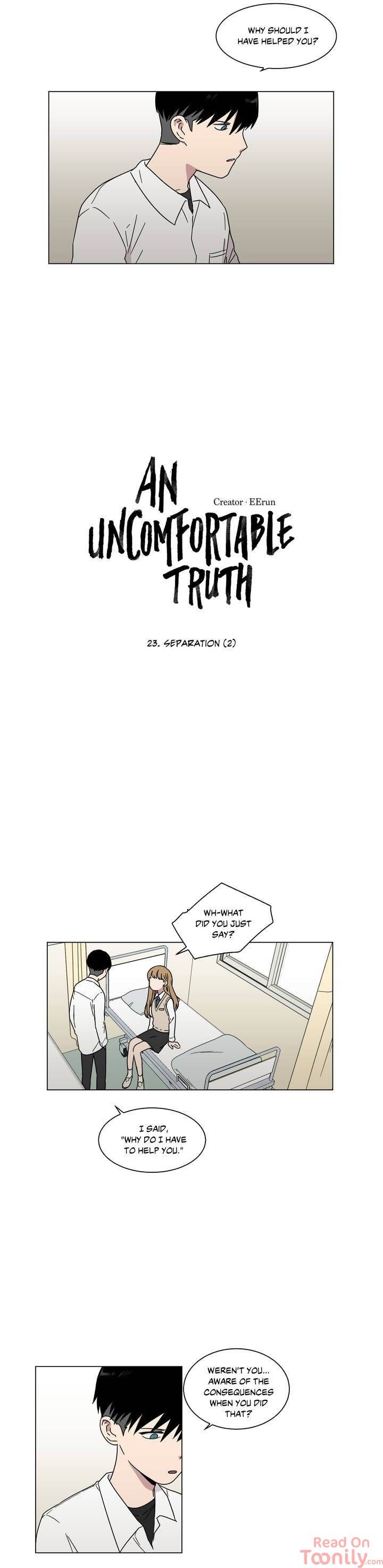 An Uncomfortable Truth Manhwa - Chapter 23 Page 1