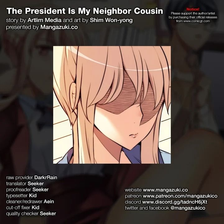 The President Is My Neighbor Cousin Manhwa - Chapter 38 Page 0