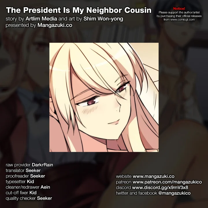 The President Is My Neighbor Cousin Manhwa - Chapter 20 Page 0
