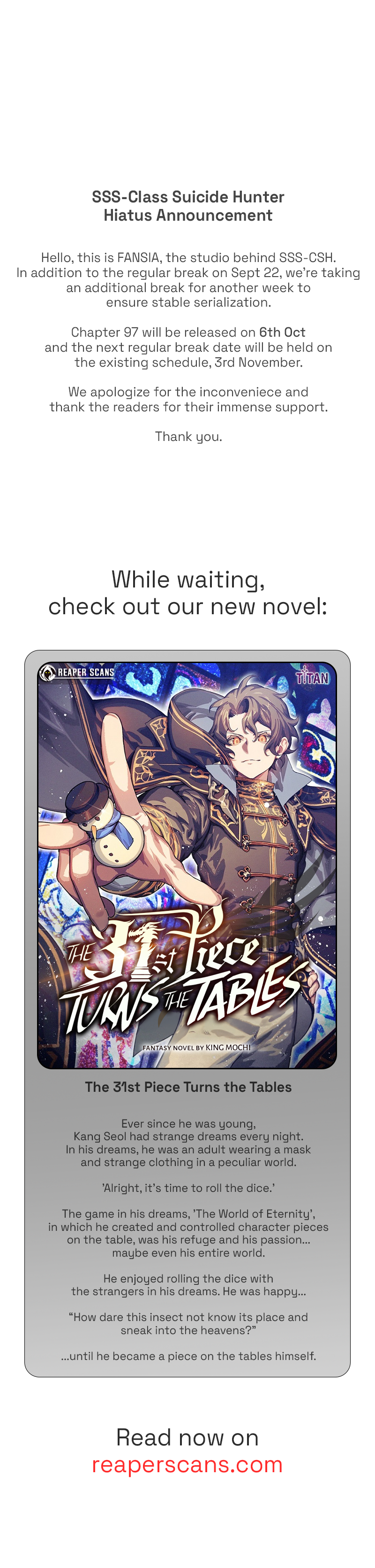 SSS-Class Suicide Hunter Manhwa - Chapter 96.5 Page 0