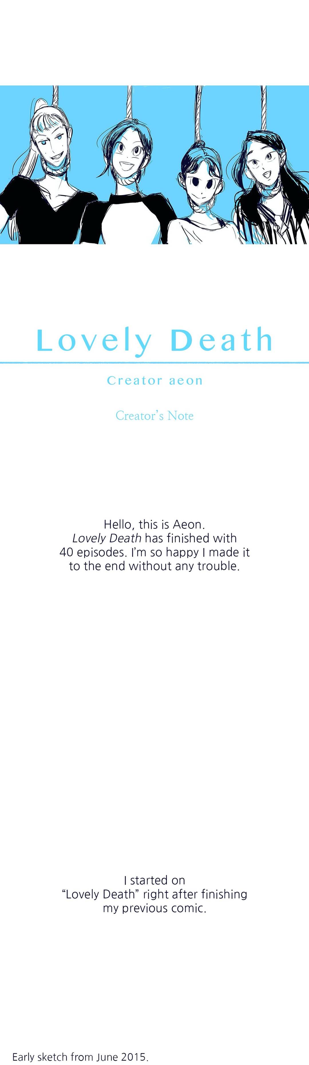 Lovely Death Manhwa - Epilogue - Creator's Note Page 0