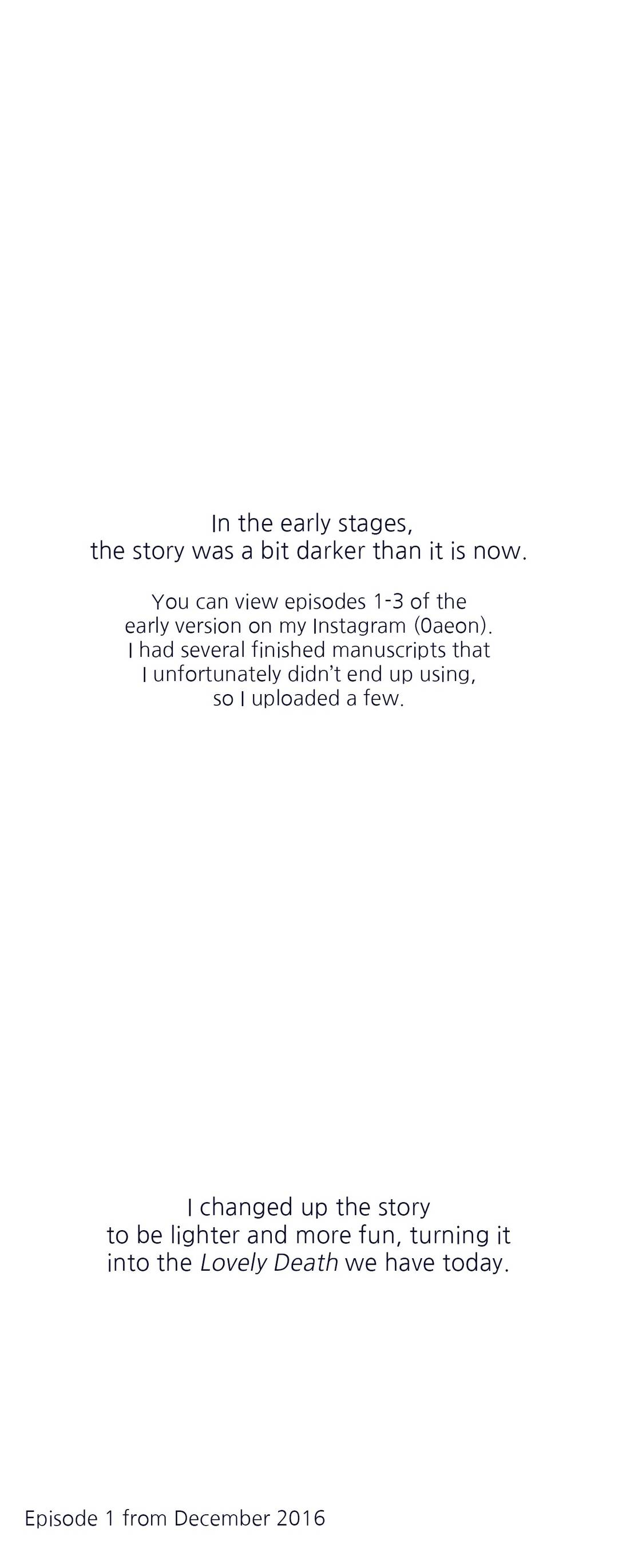 Lovely Death Manhwa - Epilogue - Creator's Note Page 5