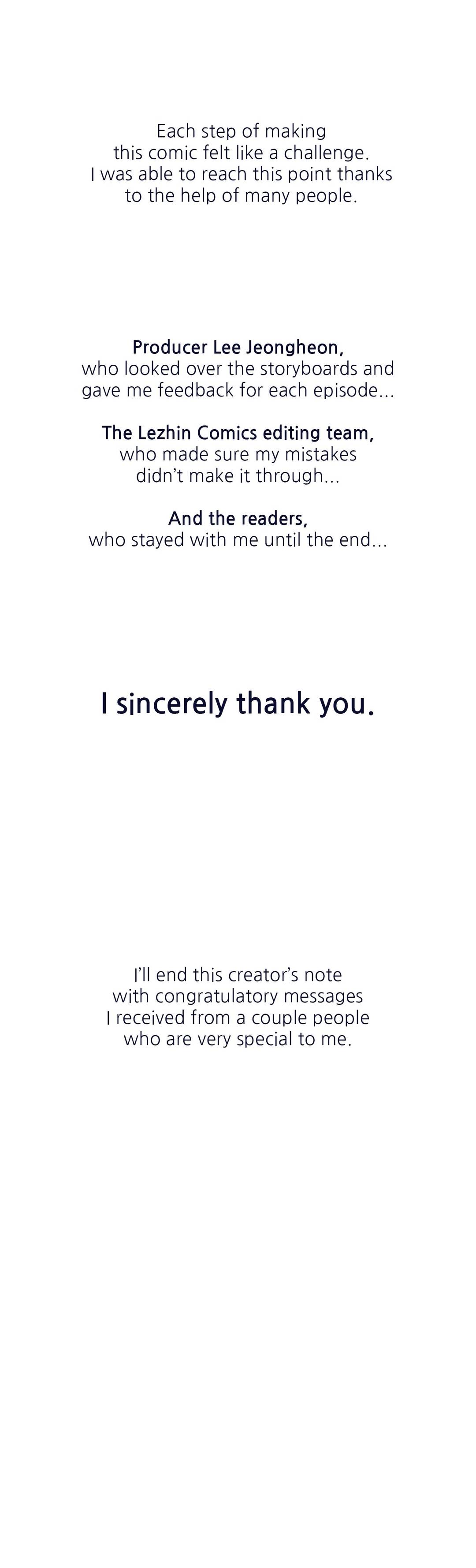 Lovely Death Manhwa - Epilogue - Creator's Note Page 9