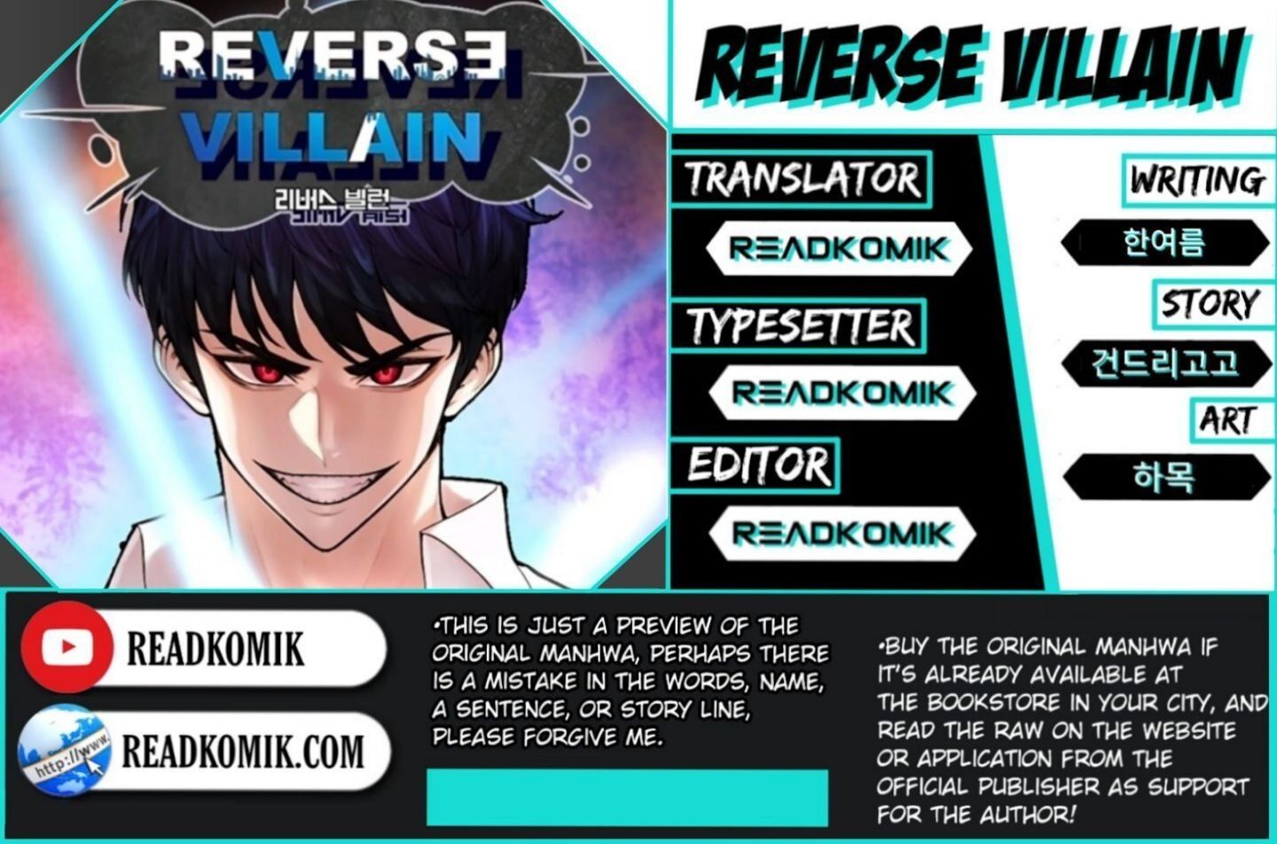 Reverse Villain Manhwa - Chapter 18 Page 1