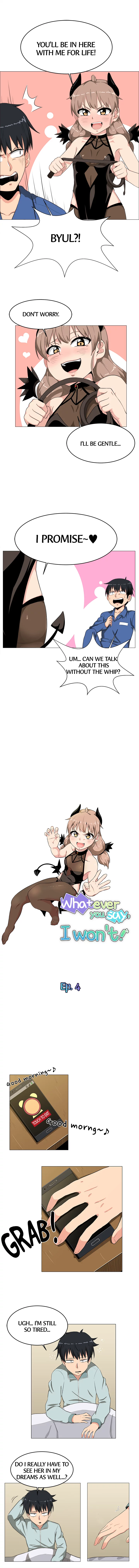 Whatever you say, I won't! Manhwa - Chapter 4 Page 1