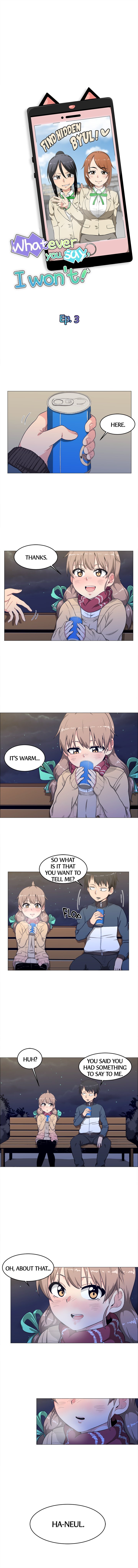 Whatever you say, I won't! Manhwa - Chapter 3 Page 1