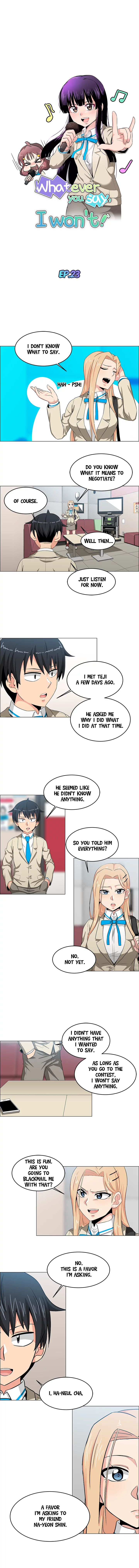 Whatever you say, I won't! Manhwa - Chapter 23 Page 1