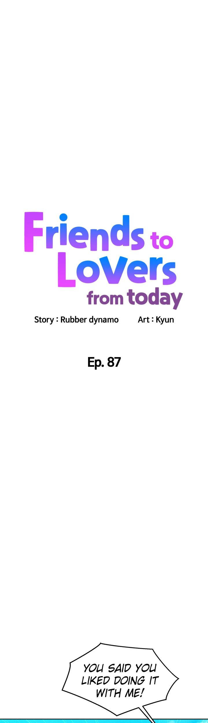 Friends to Lovers from Today Manhwa - Chapter 87 Page 0